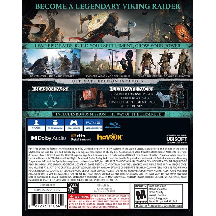 Assassin`s Creed Valhalla PS4 Game